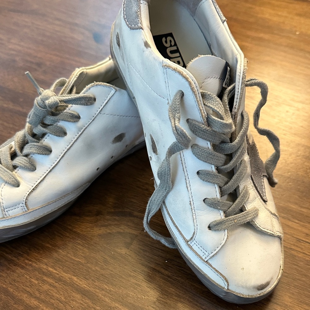 White and Gray Sneakers